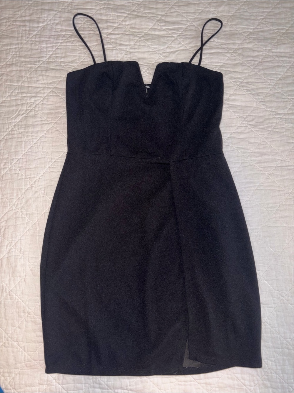 Fashion Nova Black Spaghetti Strap Mini Dress
